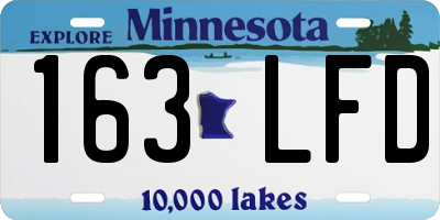 MN license plate 163LFD