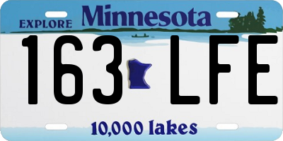 MN license plate 163LFE