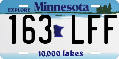MN license plate 163LFF