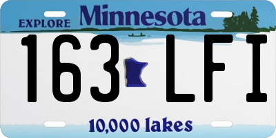 MN license plate 163LFI