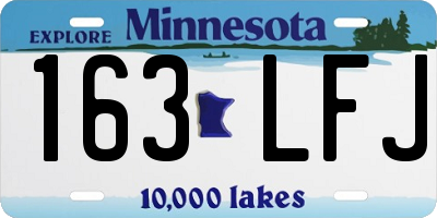 MN license plate 163LFJ