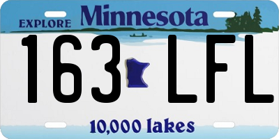 MN license plate 163LFL