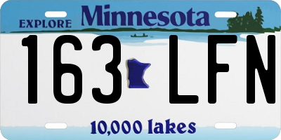 MN license plate 163LFN