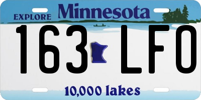 MN license plate 163LFO
