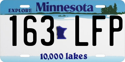 MN license plate 163LFP