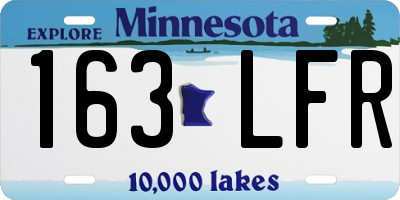 MN license plate 163LFR