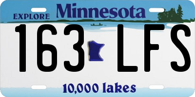 MN license plate 163LFS