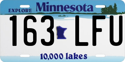 MN license plate 163LFU