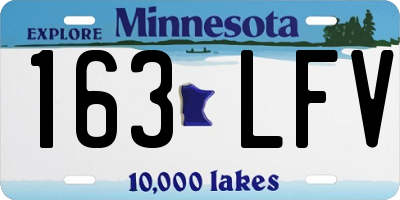 MN license plate 163LFV