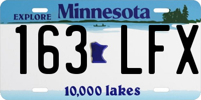 MN license plate 163LFX