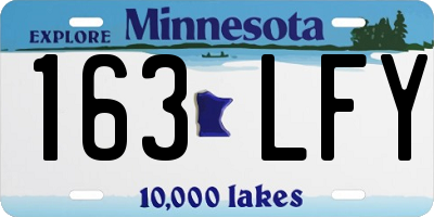 MN license plate 163LFY