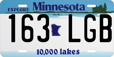 MN license plate 163LGB