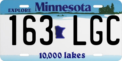 MN license plate 163LGC