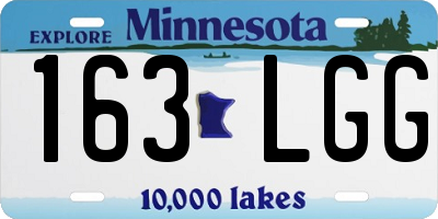 MN license plate 163LGG