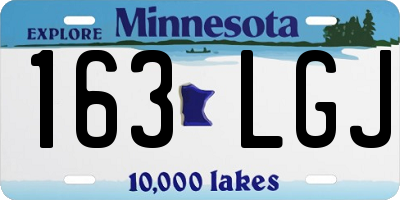 MN license plate 163LGJ