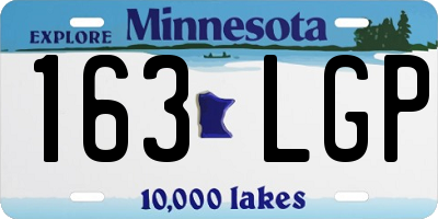 MN license plate 163LGP