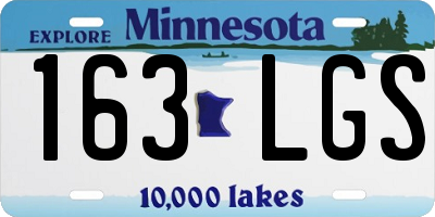 MN license plate 163LGS