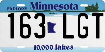 MN license plate 163LGT