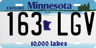 MN license plate 163LGV