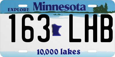 MN license plate 163LHB