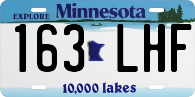 MN license plate 163LHF