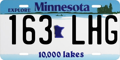 MN license plate 163LHG