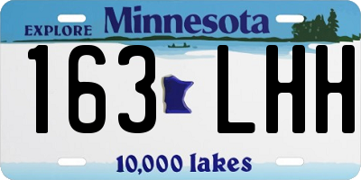 MN license plate 163LHH