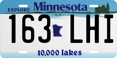 MN license plate 163LHI