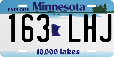 MN license plate 163LHJ
