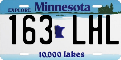 MN license plate 163LHL