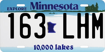 MN license plate 163LHM