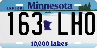 MN license plate 163LHO
