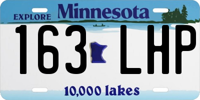 MN license plate 163LHP