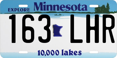 MN license plate 163LHR