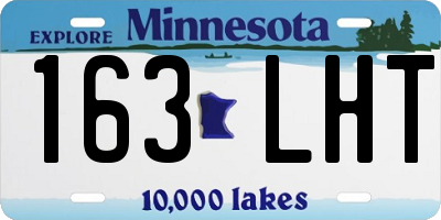 MN license plate 163LHT