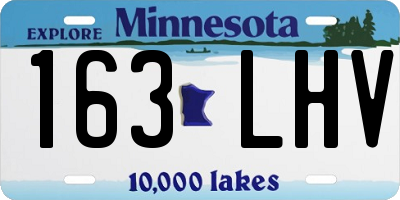 MN license plate 163LHV
