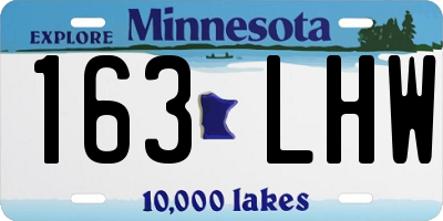 MN license plate 163LHW