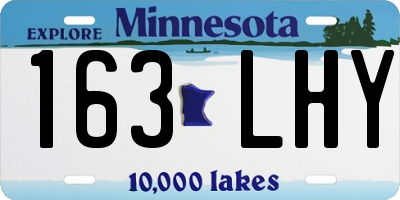 MN license plate 163LHY