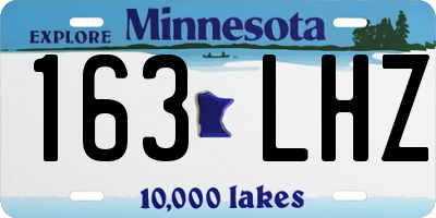 MN license plate 163LHZ