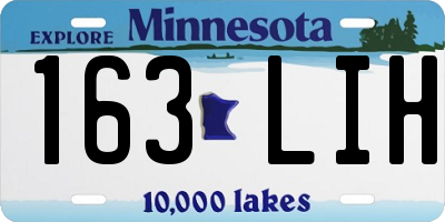 MN license plate 163LIH
