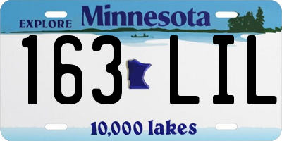 MN license plate 163LIL