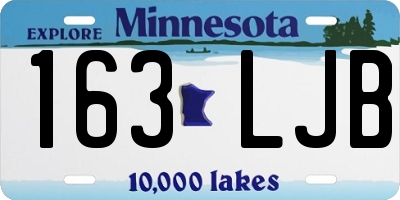 MN license plate 163LJB