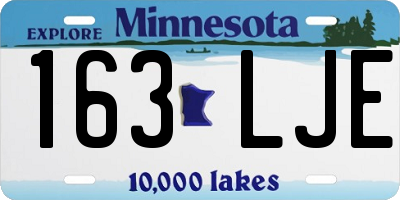 MN license plate 163LJE
