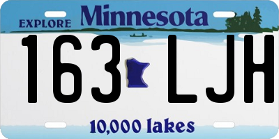 MN license plate 163LJH