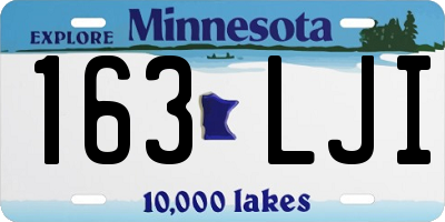 MN license plate 163LJI
