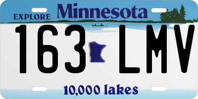 MN license plate 163LMV