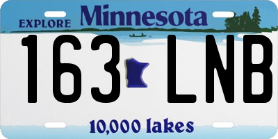 MN license plate 163LNB