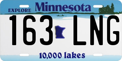 MN license plate 163LNG