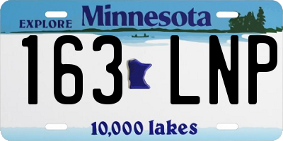 MN license plate 163LNP