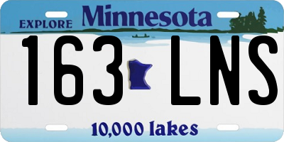 MN license plate 163LNS